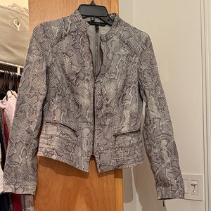 White House Black Market Snake Print Blazer